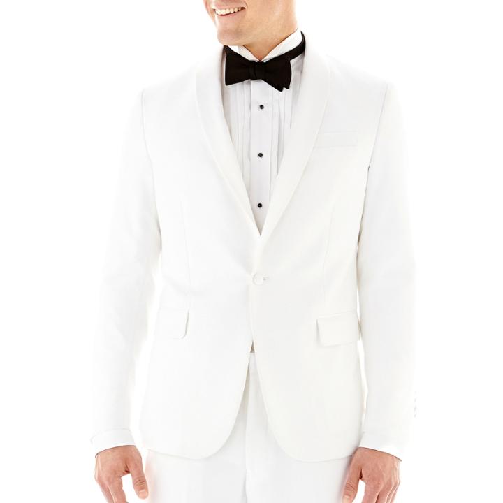 Savile Row White Tuxedo Jacket - Slim-fit