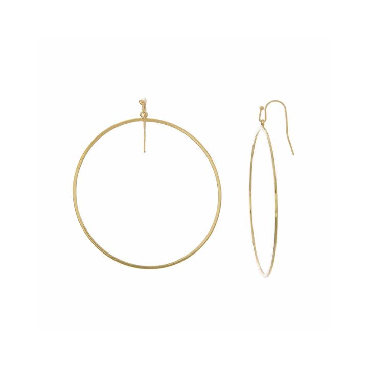 Natasha Gold-tone Circle Earrings