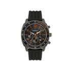 Caravelle New York Mens Chronograph Black Silicone Strap Watch 45b141