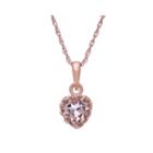 Simulated Morganite 14k Gold Over Silver Pendant Necklace