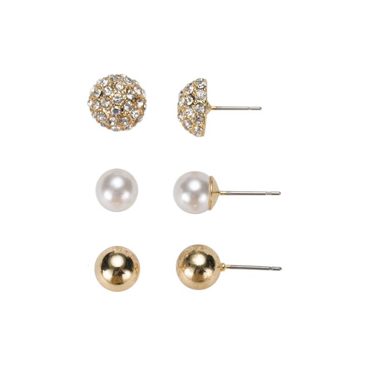 Gloria Vanderbilt 3-pr. Ball Stud Earrings