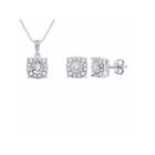 Womens 2-pc. 1 Ct. T.w. White Diamond Sterling Silver Jewelry Set