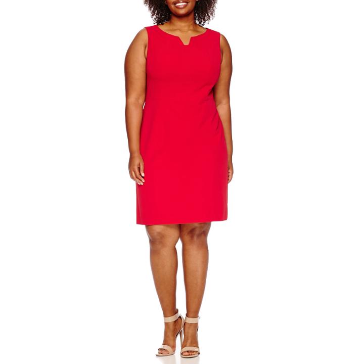 Worthington Sleeveless Seamed Sheath Dress - Plus