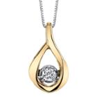 Sirena Womens 1/7 Ct. T.w. Genuine White Diamond Pendant Necklace