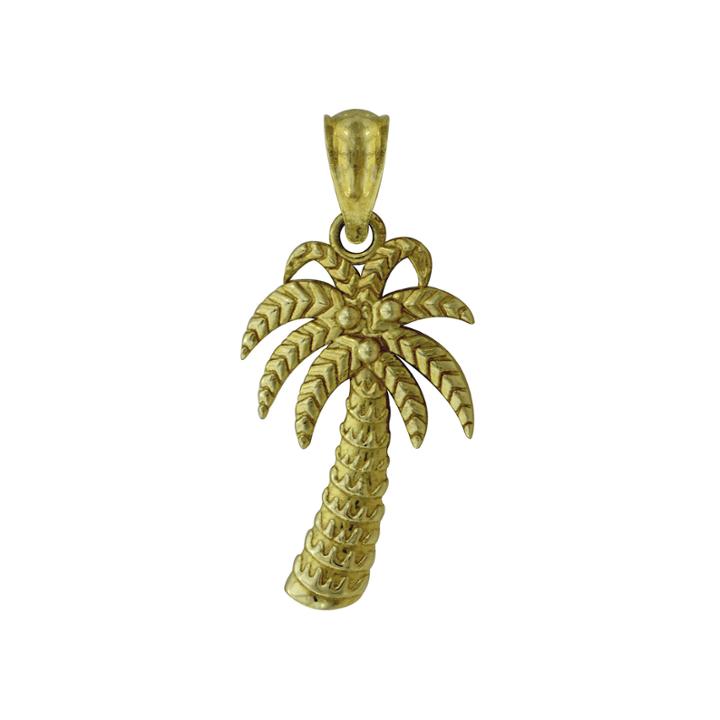 10k Yellow Gold Palm Tree Charm