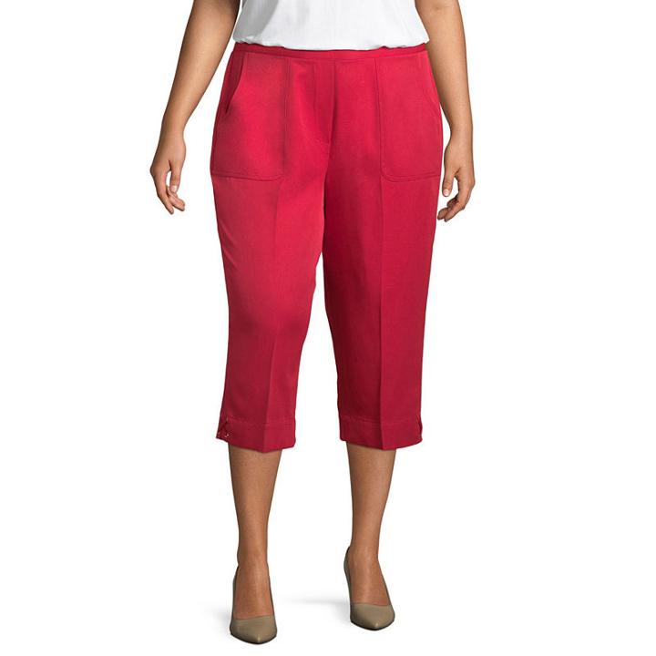 Alfred Dunner Straight Leg America's Cup Classic Capri- Plus