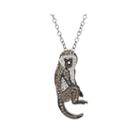 Animal Planet&trade; Crystal Sterling Silver Vervet Monkey Pendant Necklace