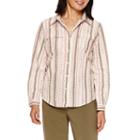 Alfred Dunner Cactus Ranch Long Sleeve Stripe Shirt