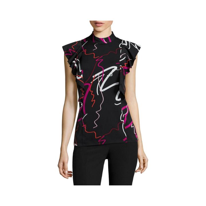 Worthington Sleeveless Ruffled Shirt - Tall