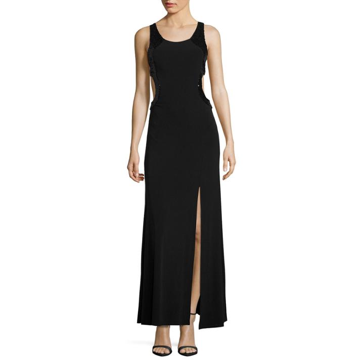 My Michelle Sleeveless Sequin Evening Gown-juniors