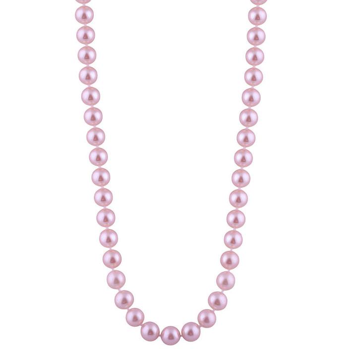 Splendid Pearls Womens Purple Pearl 14k Gold Strand Necklace