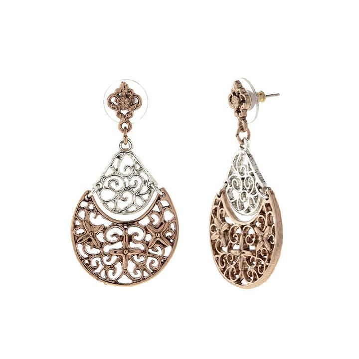 1928 Vintage Inspirations Brass Drop Earrings