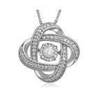 Love In Motion&trade; 1/3 Ct. T.w. Diamond Sterling Silver Orbital Pendant Necklace