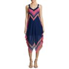 My Michelle Sleeveless Double-print Dress