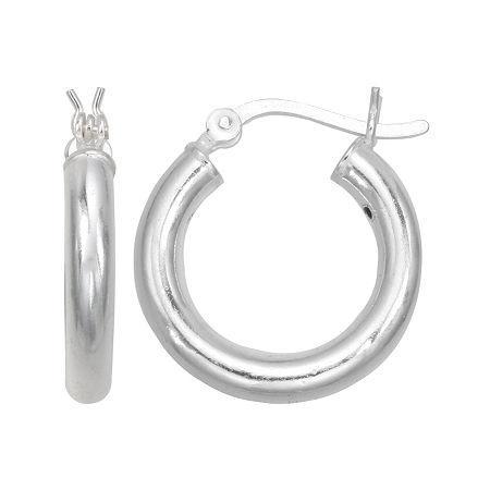 Sterling Silver 18mm Polished Hoop Earrings