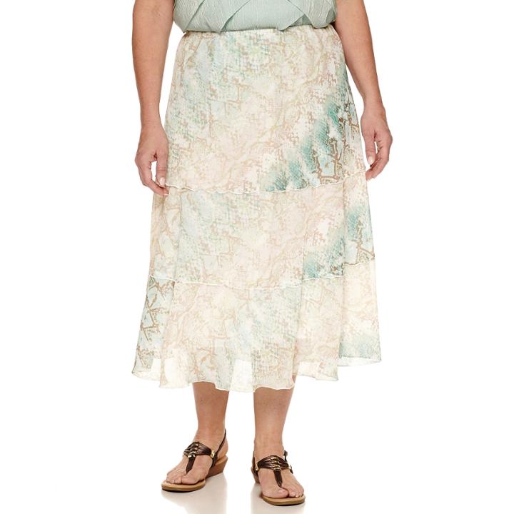 Alfred Dunner Flared Skirt-plus