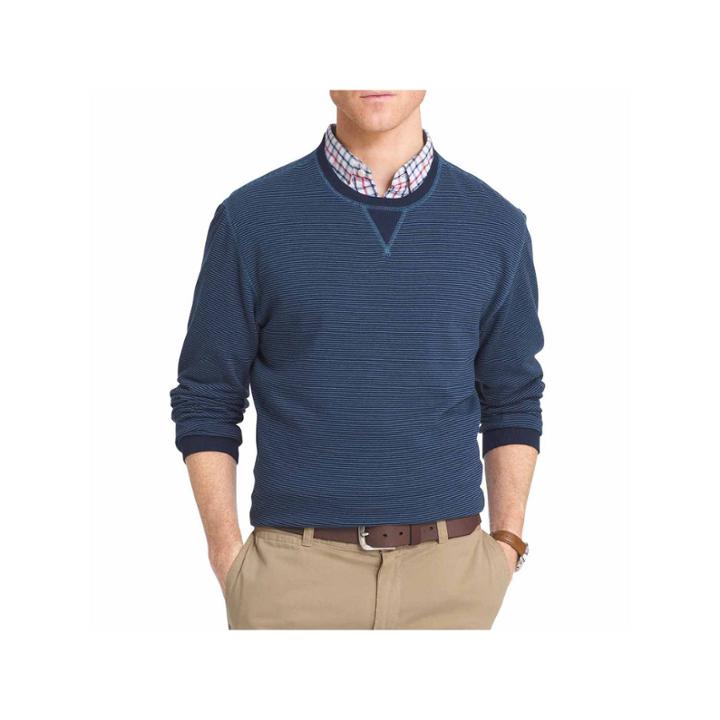 Izod Long-sleeve Stripe Fleece Sweater