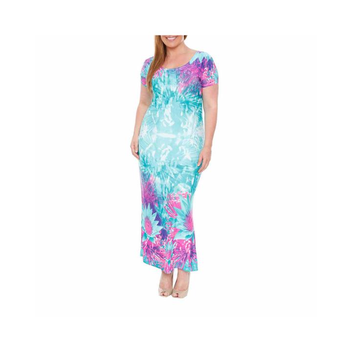 White Mark Jasmine Maxi Dress-plus