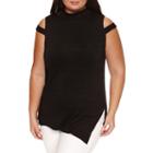Bisou Bisou Sleeveless Mock Neck T-shirt-plus