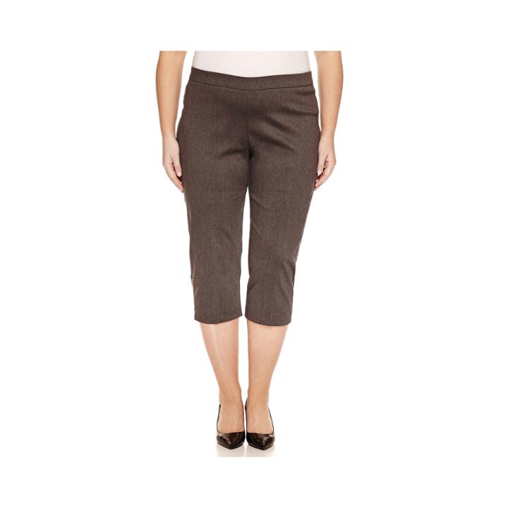 Worthington Zipper Detail Pull On Crops 21 - Plus