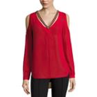 Nicole By Nicole Miller Cut Out Cold Sholder Top
