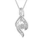 Womens 1/7 Ct. T.w. Genuine White Diamond 10k Gold Pendant Necklace
