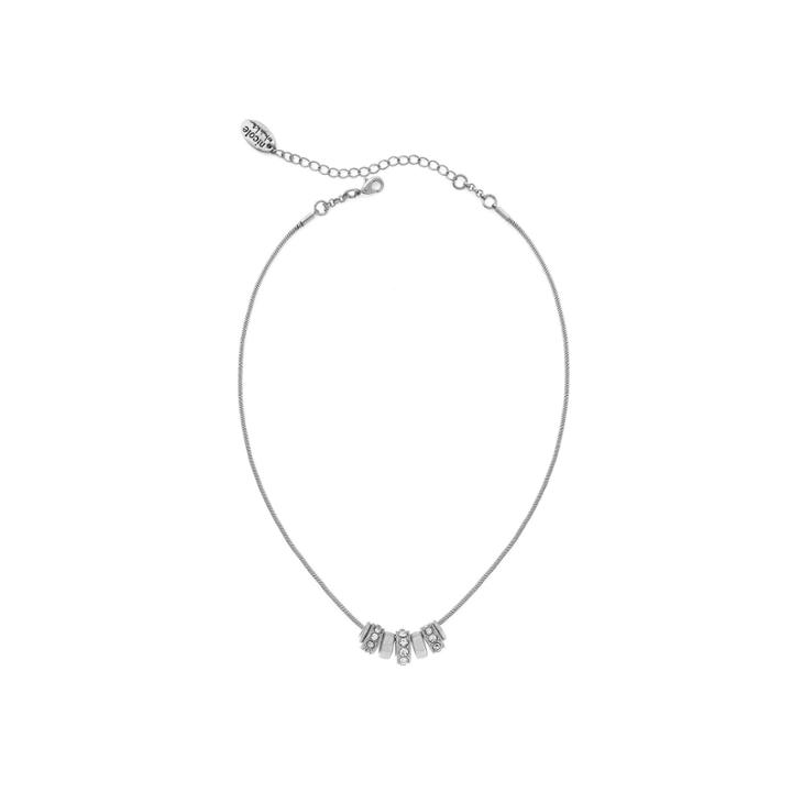 Nicole By Nicole Miller Silver-tone Crystal Hoop Necklace