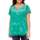 Unity World Wear Short Sleeve Scoop Neck T-shirt-womens Plus