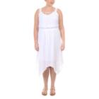 Ny Collection High Low Midi Dress With Crochet Straps - Plus