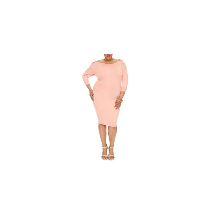 Fashion To Figure Irene Lace Up Shoulder Bodycon Dress-plus