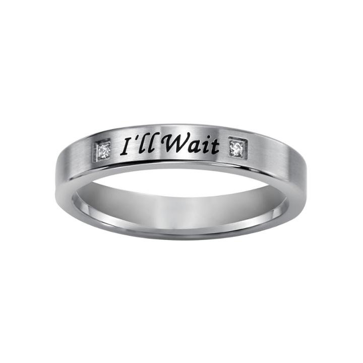 I'll Wait Sterling Silver Ring W/diamond Accent