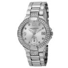 Akribos Xxiv Womens Silver Tone Strap Watch-a-775ss