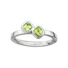 Personally Stackable Sterling Silver Genuine Peridot Ring