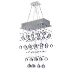 Icicle Collection 4 Light Chrome Finish And Clearcrystal Rectangle Chandelier