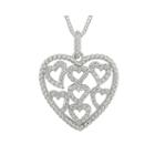 1/2 Ct. T.w. Diamond Sterling Silver Heart Pendant Necklace