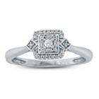 Promise My Love Womens 1/6 Ct. T.w. Genuine Multi-shape White Diamond 10k Gold Promise Ring