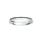 Womens 10k White Gold 2mm Comfort-fit Wedding Band