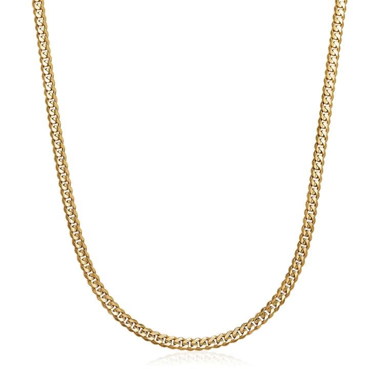 Made In Italy 14k Yellow Gold Solid 22 In Curb Link Necklace