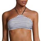 Arizona Mix & Match Stripe Halter High-neck Swim Top - Juniors