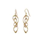 14k Gold Over Silver Double Twist Drop Earrings