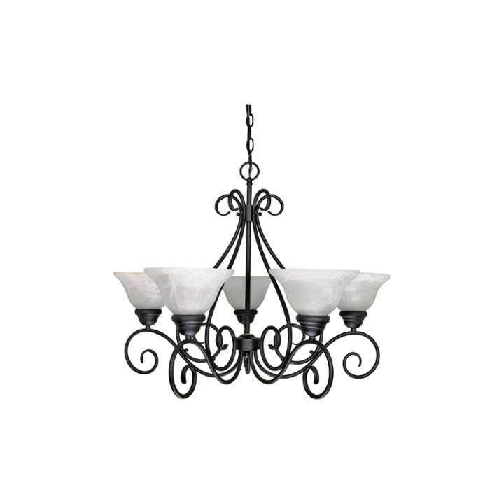 Filament Design 5-light Textured Black Chandelier