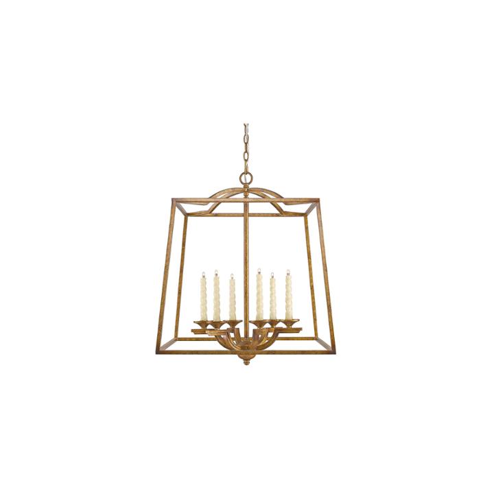 Athena 6-light Pendant In Grecian Gold