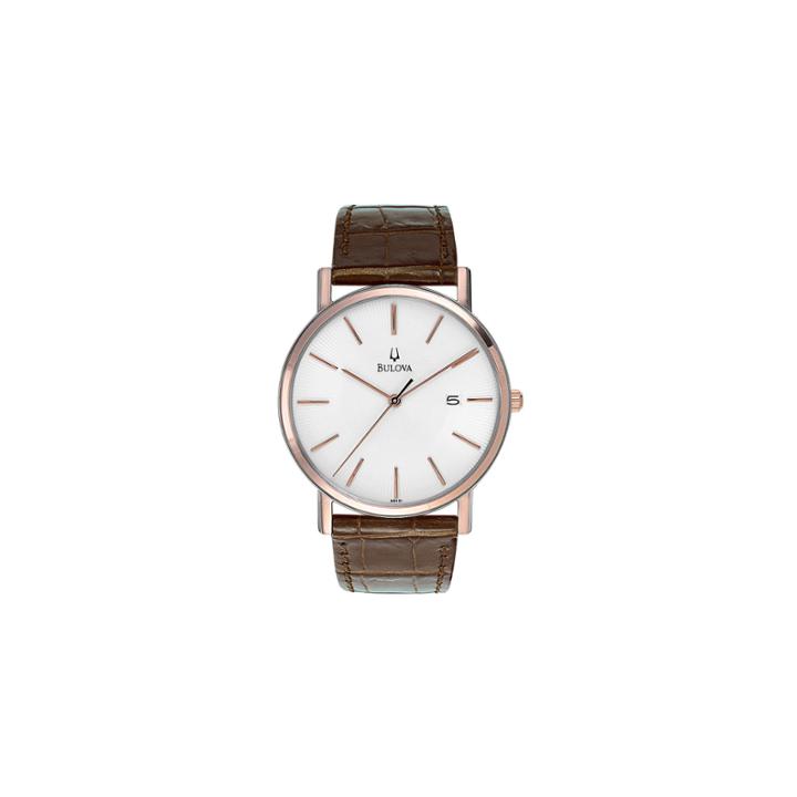 Bulova Mens Brown Strap Watch-98h51