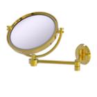 Allied Brass 8 Inch Wall Mounted Extending Make-upmirror 3x Magnification With Twist Accent