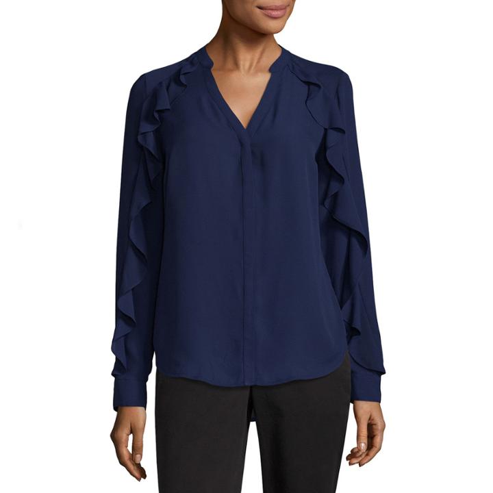 W Ynk Ruffle Sleeve Top