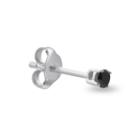 Mens 1/8 Ct. T.w. Color-enhanced Black Diamond 14k White Gold Stud Earring