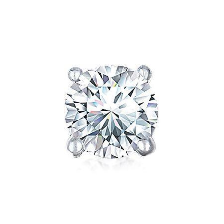 1/10 Ct. Single Round Diamond Stud Earring 10k White Gold