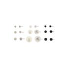 Decree 9-pr. Glass Button Stud Earrings Set