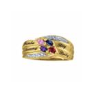 Personalized Family Simulated Birthstones Name Ring