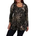 24/7 Comfort Apparel Archipelago Tunic Top - Plus